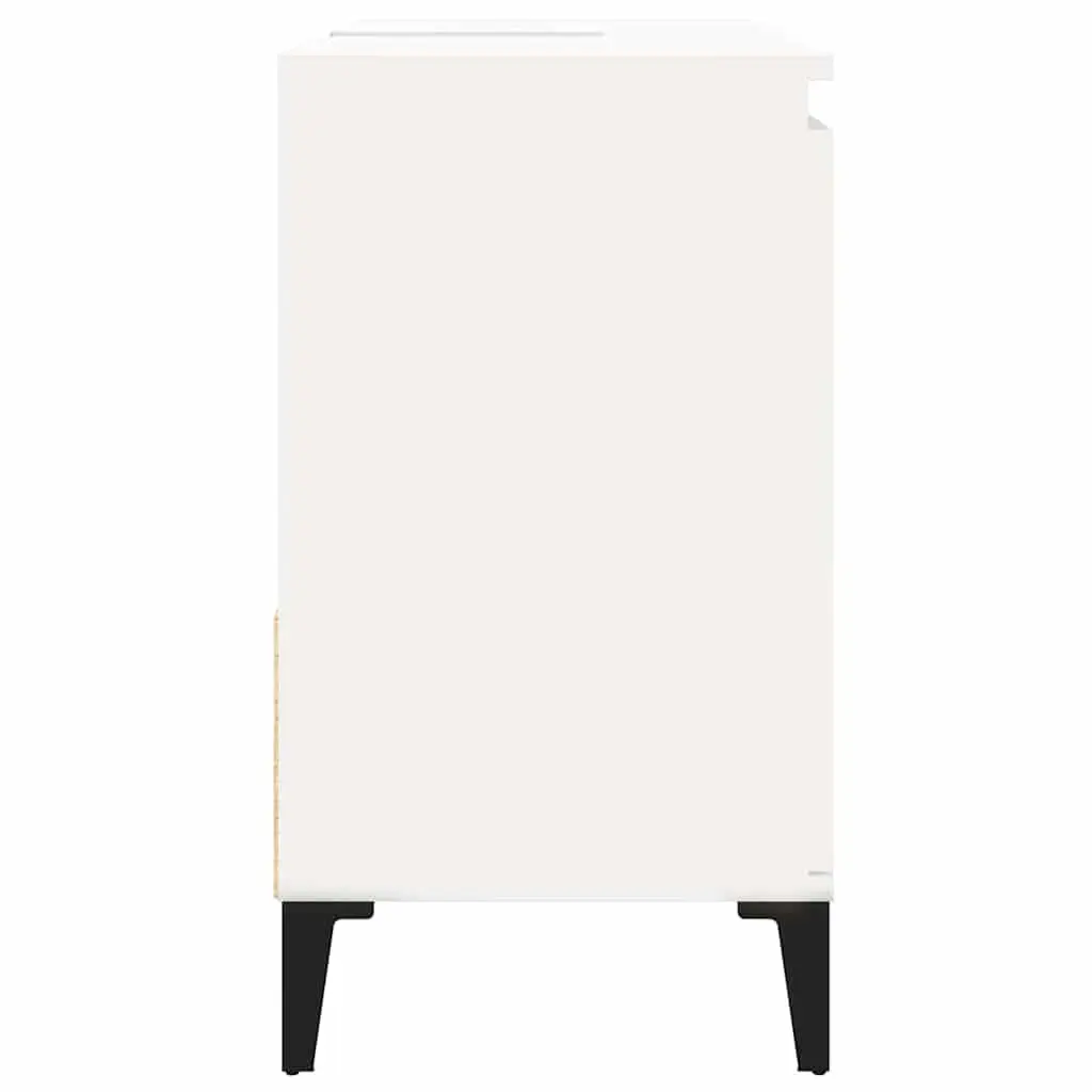 Bathroom Cabinet White Engineered Wood 65x33x60 cm with Drawers and Door