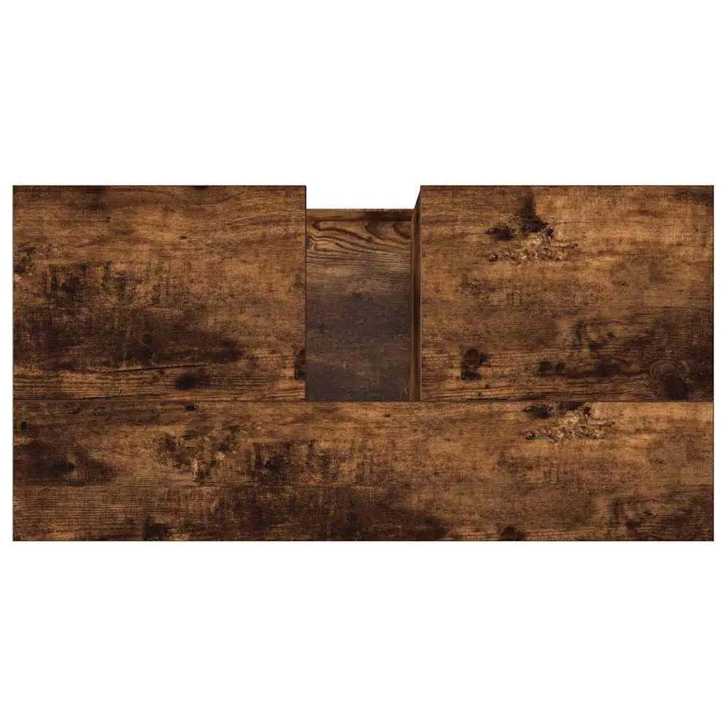 Bathroom Vanity Cabinet Brown Engineered Wood 65x33x60cm