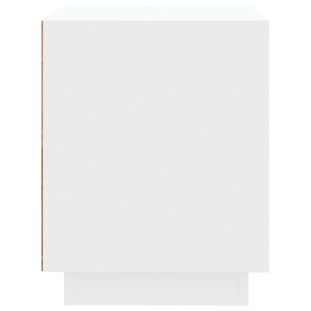 Bedside Cabinets Modern White 44x35x45 cm 2 Piece Nightstand Storage Cabinet