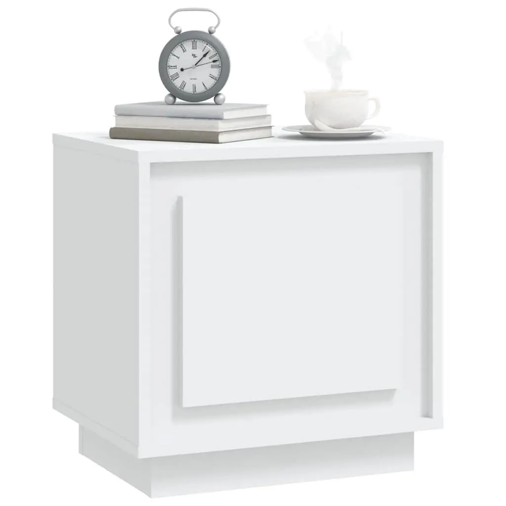 Bedside Cabinets Modern White 44x35x45 cm 2 Piece Nightstand Storage Cabinet