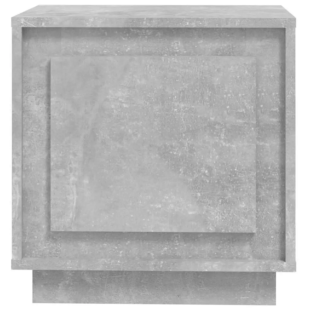 Bedside Cabinet 44x35x45cm Grey Engineered Wood Nightstand Storage Table Set of