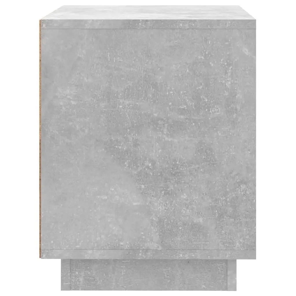 Bedside Cabinet 44x35x45cm Grey Engineered Wood Nightstand Storage Table Set of
