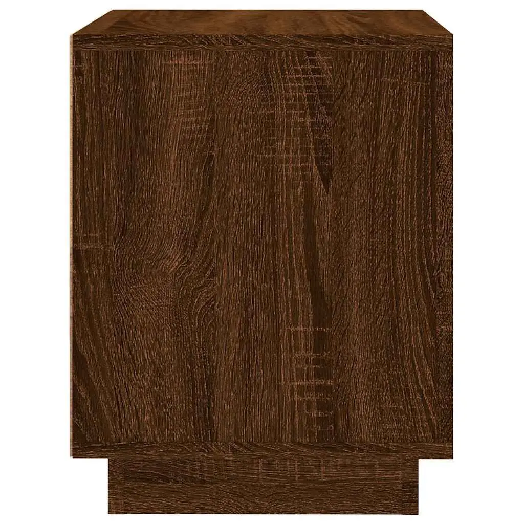 Bedside Cabinets 2 pcs Brown Oak Modern Nightstand Storage Cabinet 44x35x45 cm