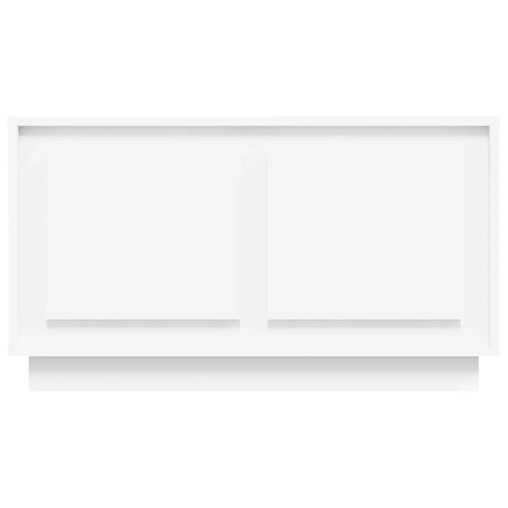 TV Cabinet White Engineered Wood Media Unit 80x35x45cm