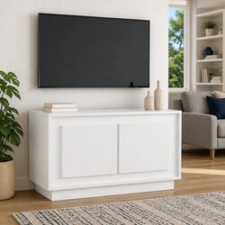 Your Friendly High Gloss White TV Cabinet for Living Rooms