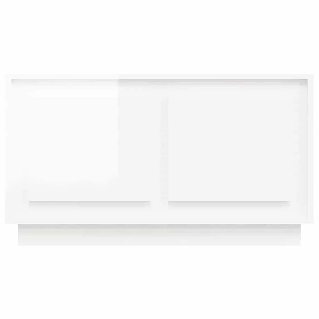 TV Cabinet High Gloss White Media Stand Storage Unit 80 x 35 x 45 cm