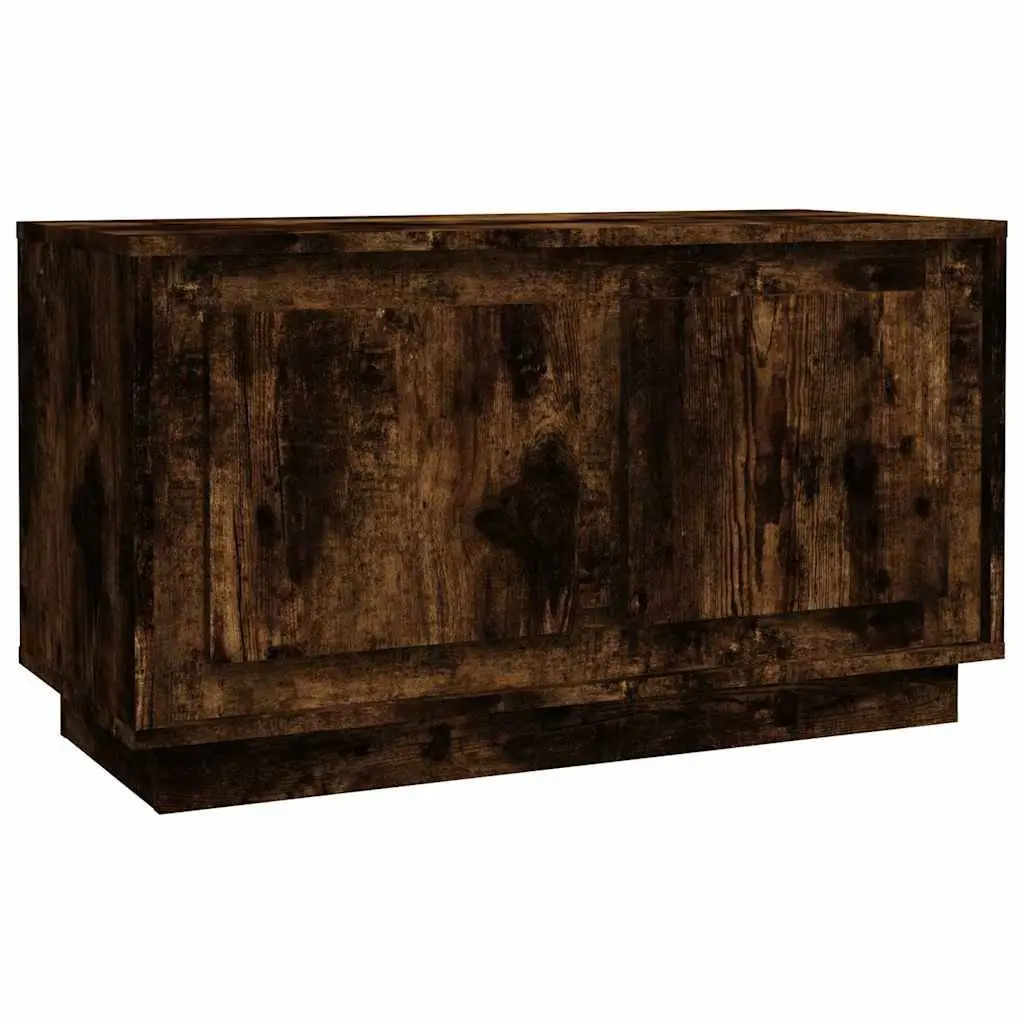 TV Cabinet Smoked Oak Brown Engineered Wood 80x35x45cm