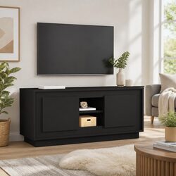 Friendly Black TV Cabinet 102x35x45 cm for Your Home