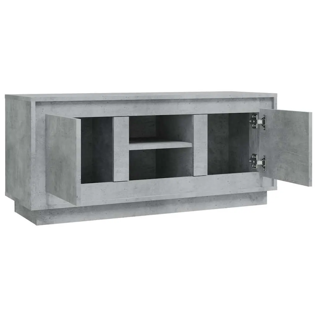 TV Cabinet Grey Engineered Wood 102x35x45 cm Storage Unit