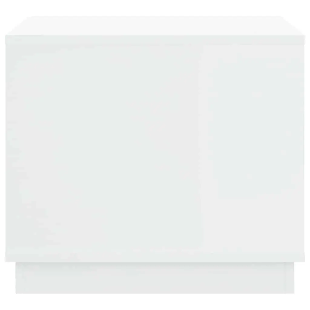 Storage Coffee Table White Engineered Wood Living Room 51W x 50D x 44H cm