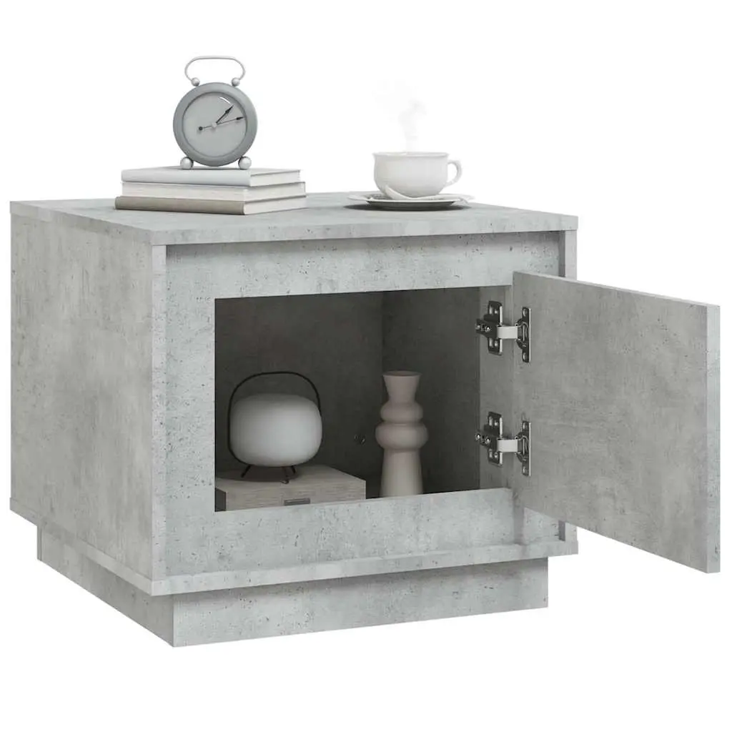 Grey Engineered Wood Coffee Table Storage Cabinet 51x50x44cm