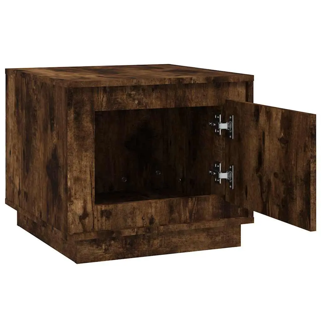 Coffee Table with Storage Door Smoked Oak Living Room Furniture Engineered Wood