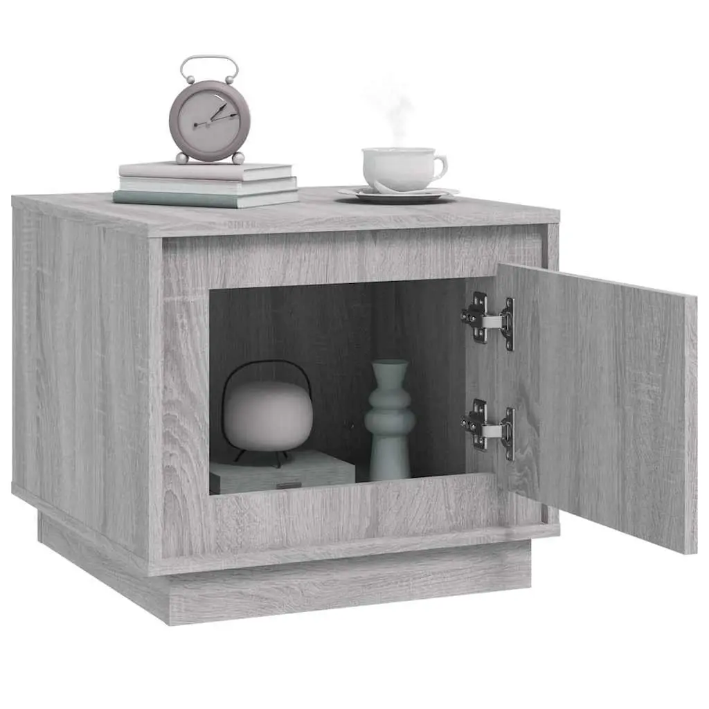 Coffee Table Grey Engineered Wood Storage Cabinet 51L x 50W x 44H cm