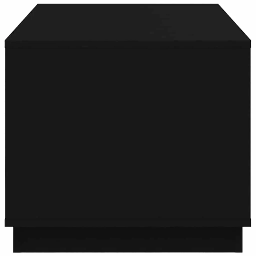 Coffee Table Black Storage 2 Compartments 102L x 50W x 44H cm