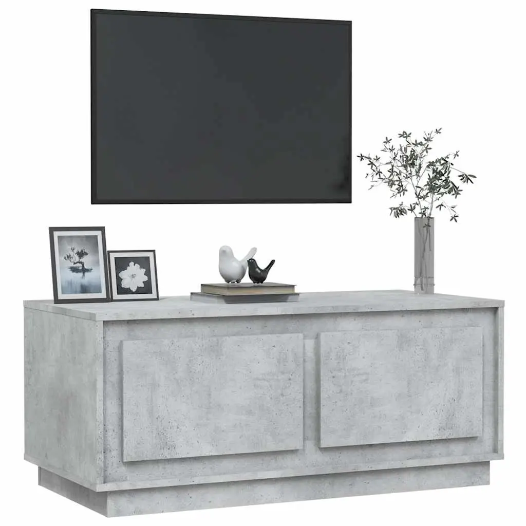 Coffee Table Grey Storage Compartments Doors Engineered Wood Living Room