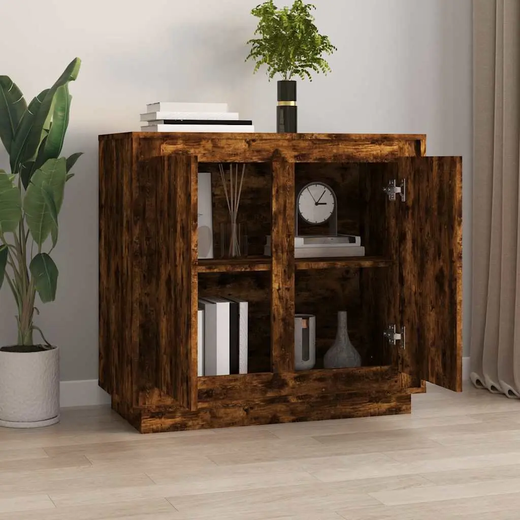 Storage Cabinet Engineered Wood Brown 80x34x75cm Sideboard Buffet
