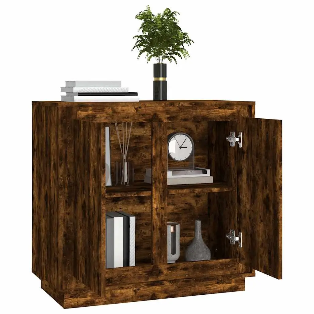 Storage Cabinet Engineered Wood Brown 80x34x75cm Sideboard Buffet