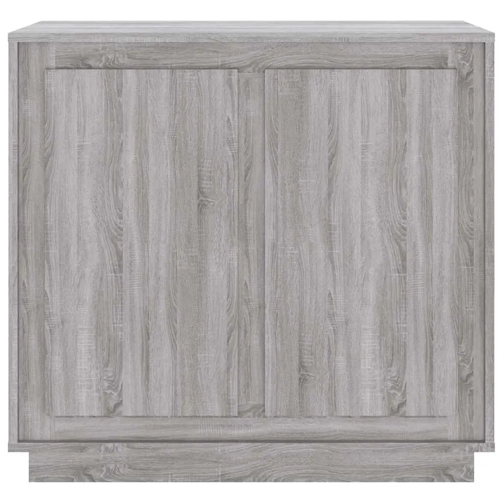 Sideboard Grey Sonoma Engineered Wood 80x34x75cm Storage Cabinet with 4 Compartments