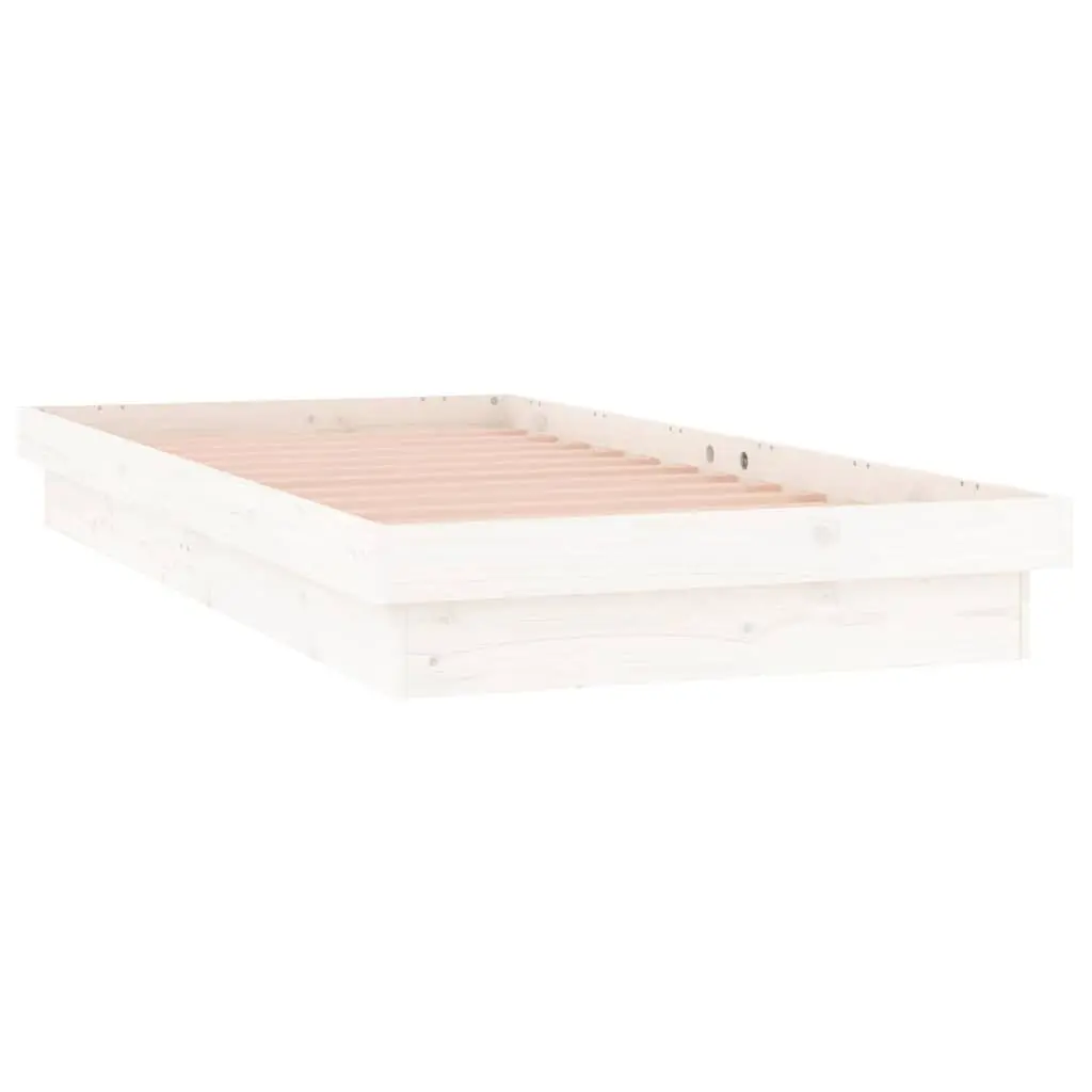 White LED Bed Frame 90x190cm with Remote