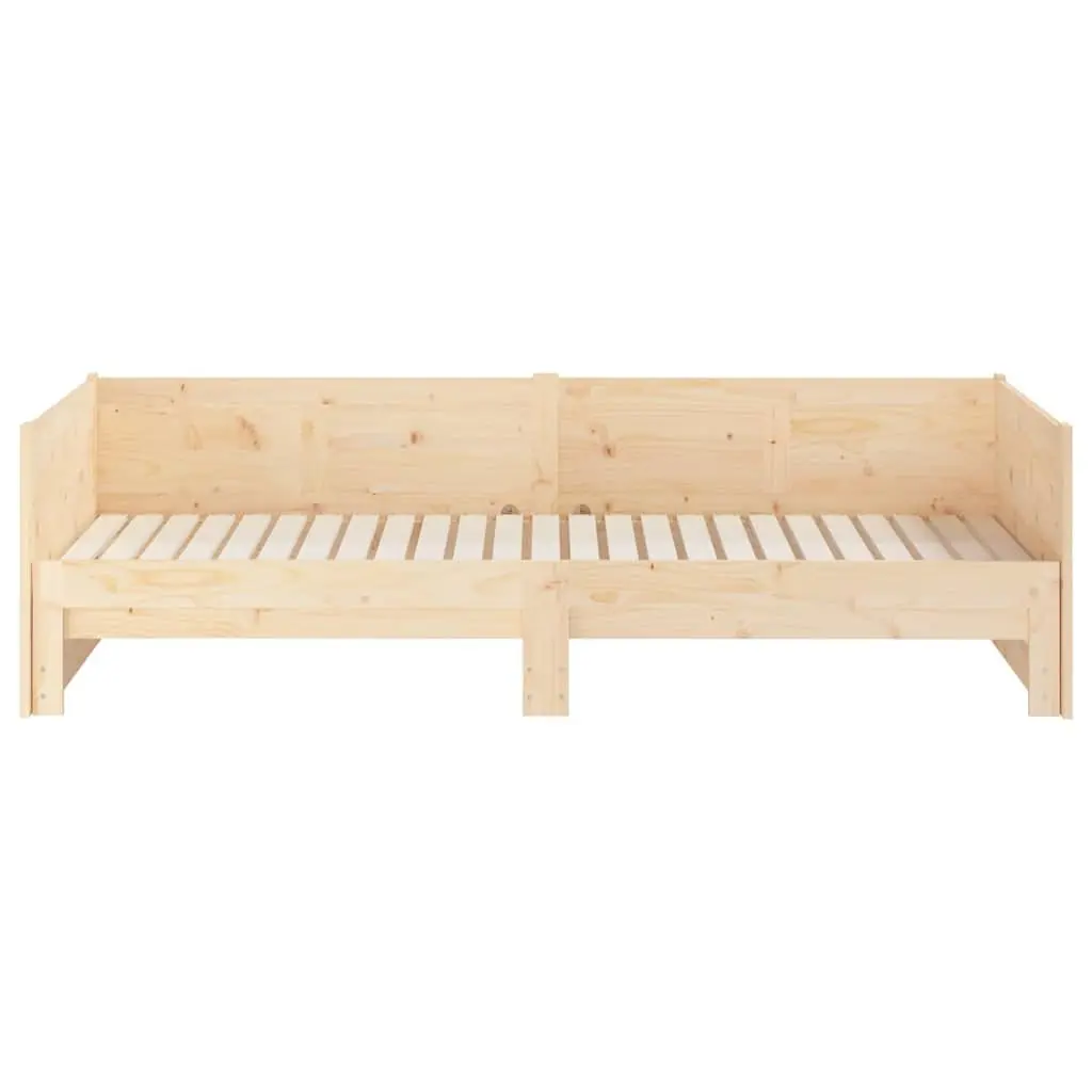 Pull-out Day Bed Convertible Sofa Solid Wood Pine Frame 90x190cm