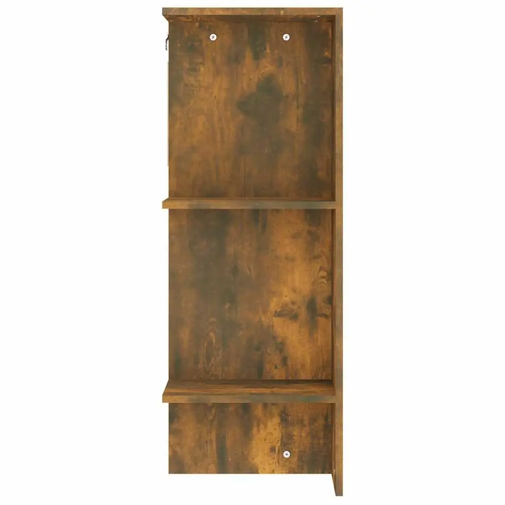 Hallway Cabinet Brown Engineered Wood Space-Saving Storage Unit with Shelves and Clothes Rail