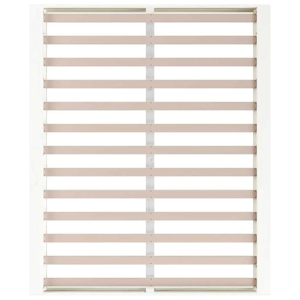 Bed Frame Solid Pine Wood White Low Profile 150x200 cm