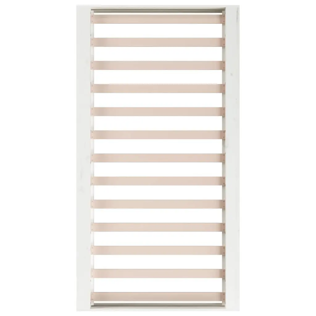 Solid Wood Bed Frame White Slatted Base 135x190 cm Pine