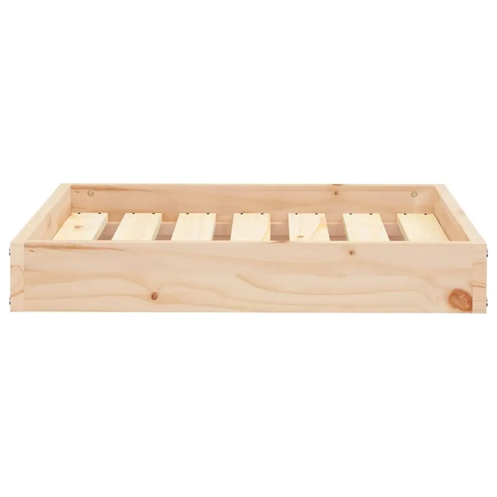 Dog Bed Solid Wood Pine Rectangular 61.5x49x9 cm Pet Sleeping Furniture