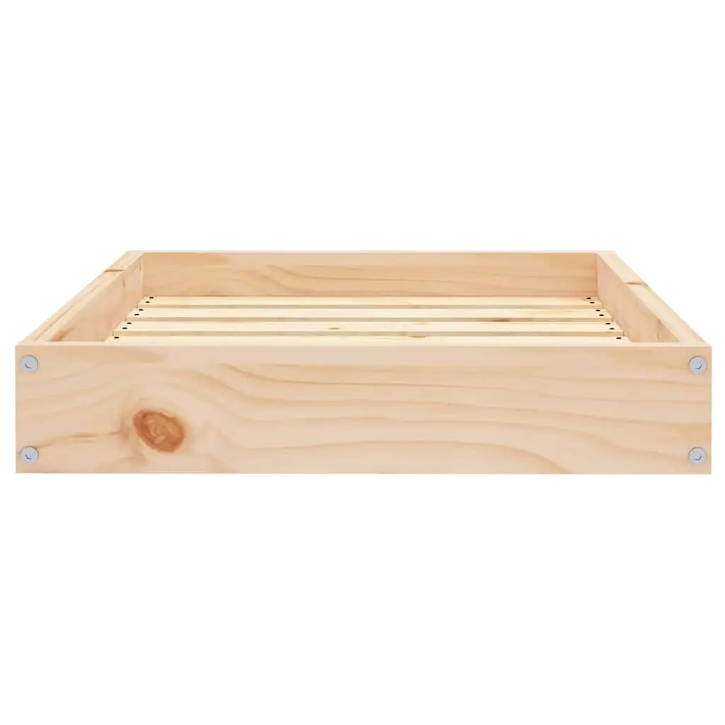 Dog Bed Solid Wood Pine Rectangular 61.5x49x9 cm Pet Sleeping Furniture