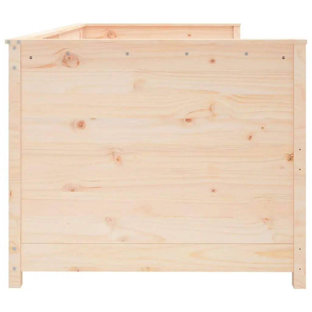 Day Bed Solid Pine Wood Frame with Storage Drawers 80x200 cm Brown
