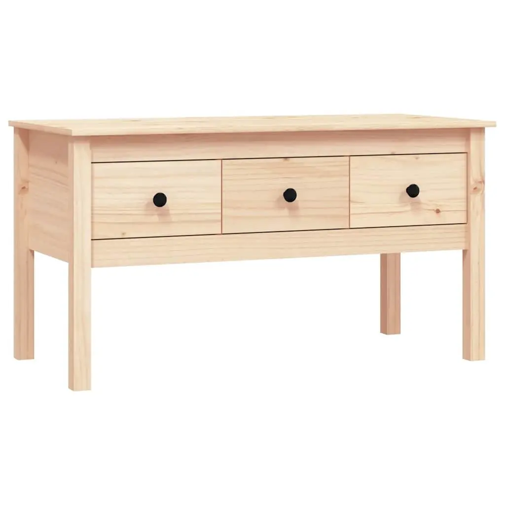 Solid Pine Coffee Table with Drawers