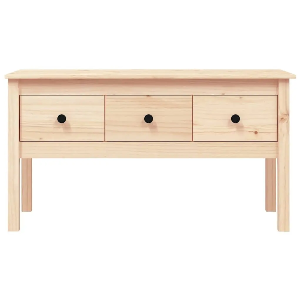 Solid Pine Coffee Table with Drawers