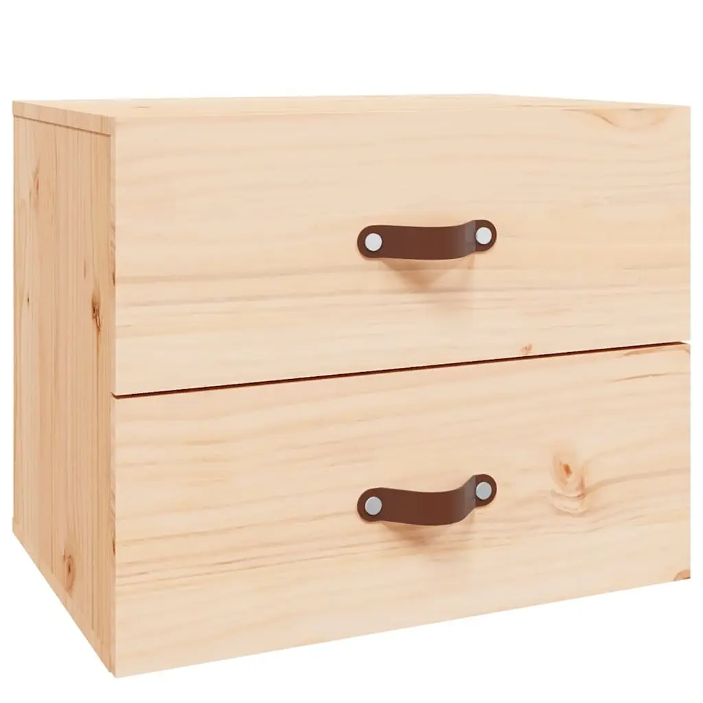 Wall-mounted Bedside Cabinets Brown Floating Storage Cabinet 50W x 36D x 40H cm 2 Piece
