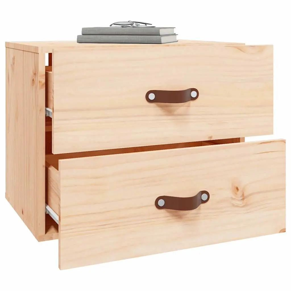 Wall-mounted Bedside Cabinets Brown Floating Storage Cabinet 50W x 36D x 40H cm 2 Piece