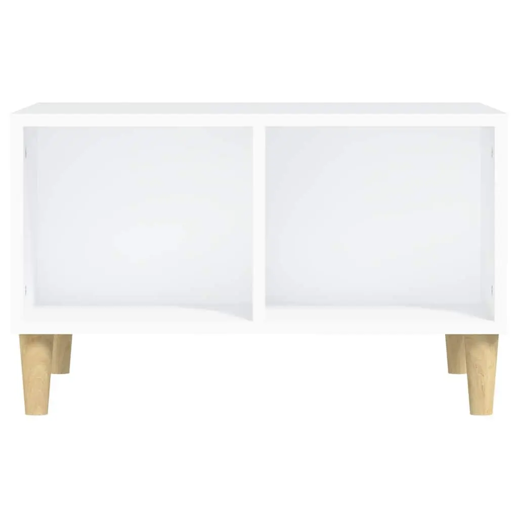 Coffee Table White 60x50x36.5 cm with 4 Open Storage Compartments Accent Side