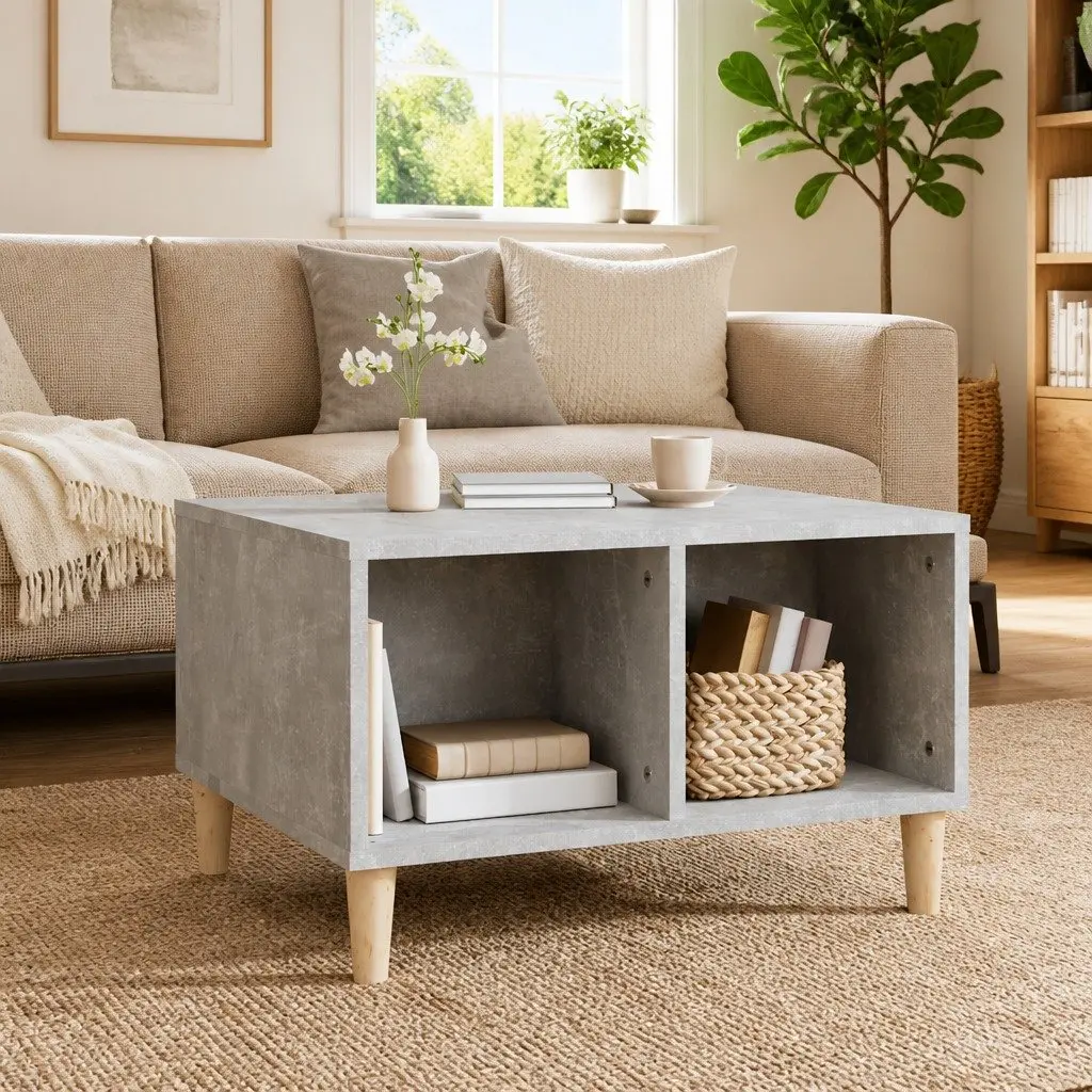 Grey Coffee Table with Ample Storage