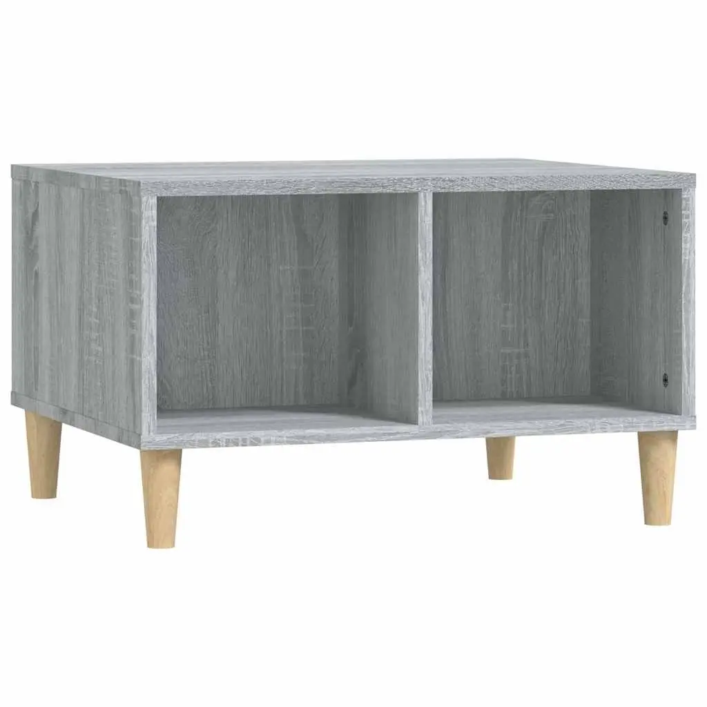 Coffee Table Grey with Storage Compartments 60 x 50 x 36.5 cm