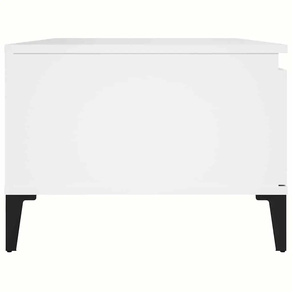 Coffee Table White Storage Drawer Open Compartment 90L x 50W x 36.5H cm