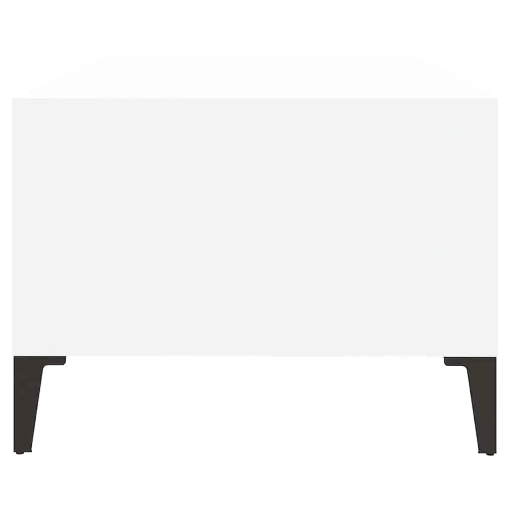 Coffee Table White Engineered Wood Storage Drawer Open Compartments 90L x 50W x 36.5H cm