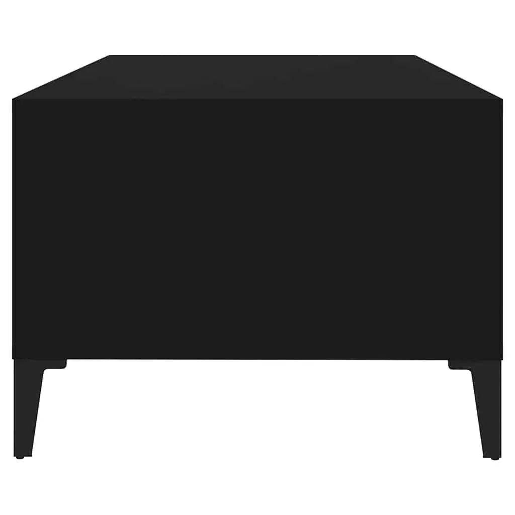 Coffee Table Black Storage Drawer Open Compartments 90L x 50W x 36.5H cm
