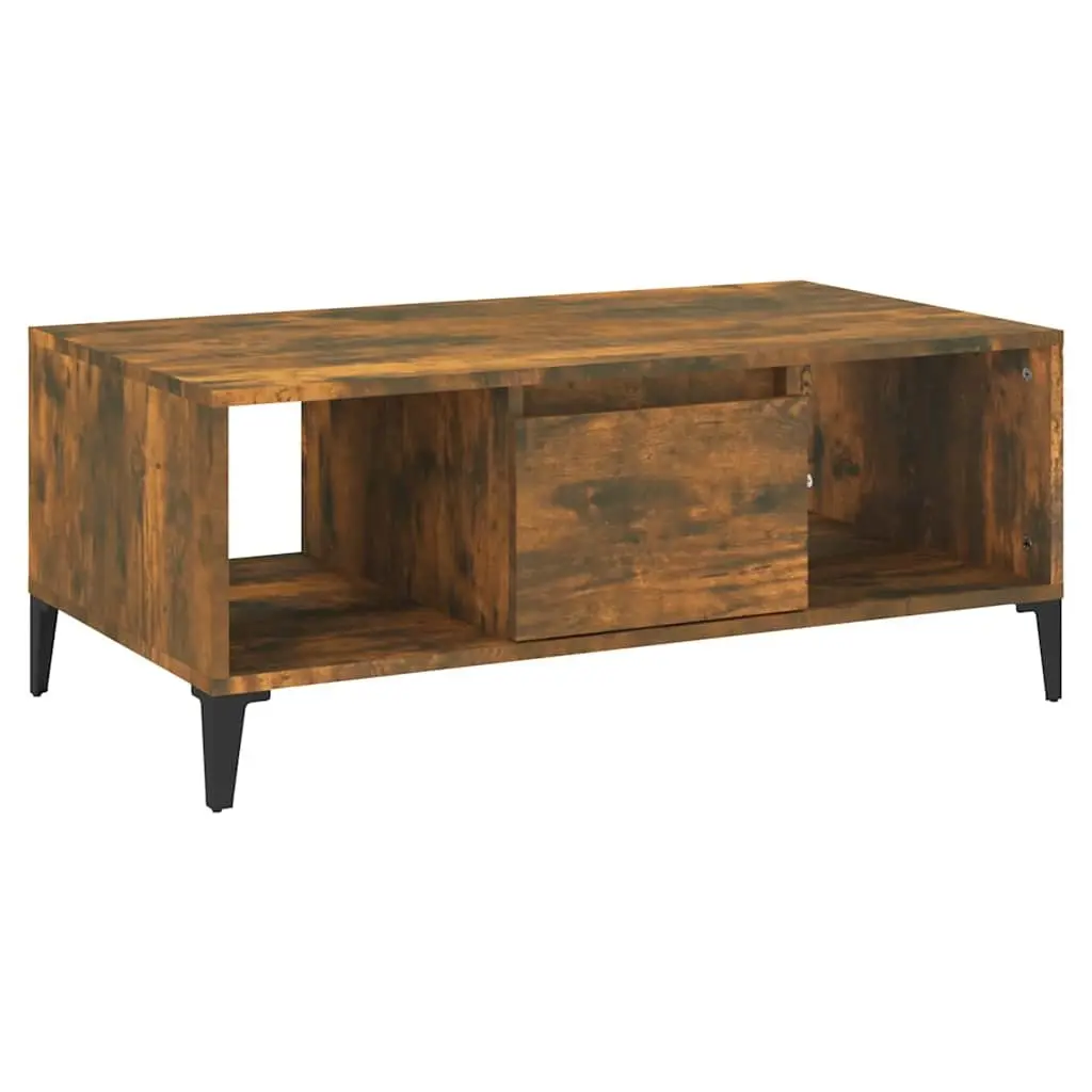 Coffee Table with Drawer and Open Compartments