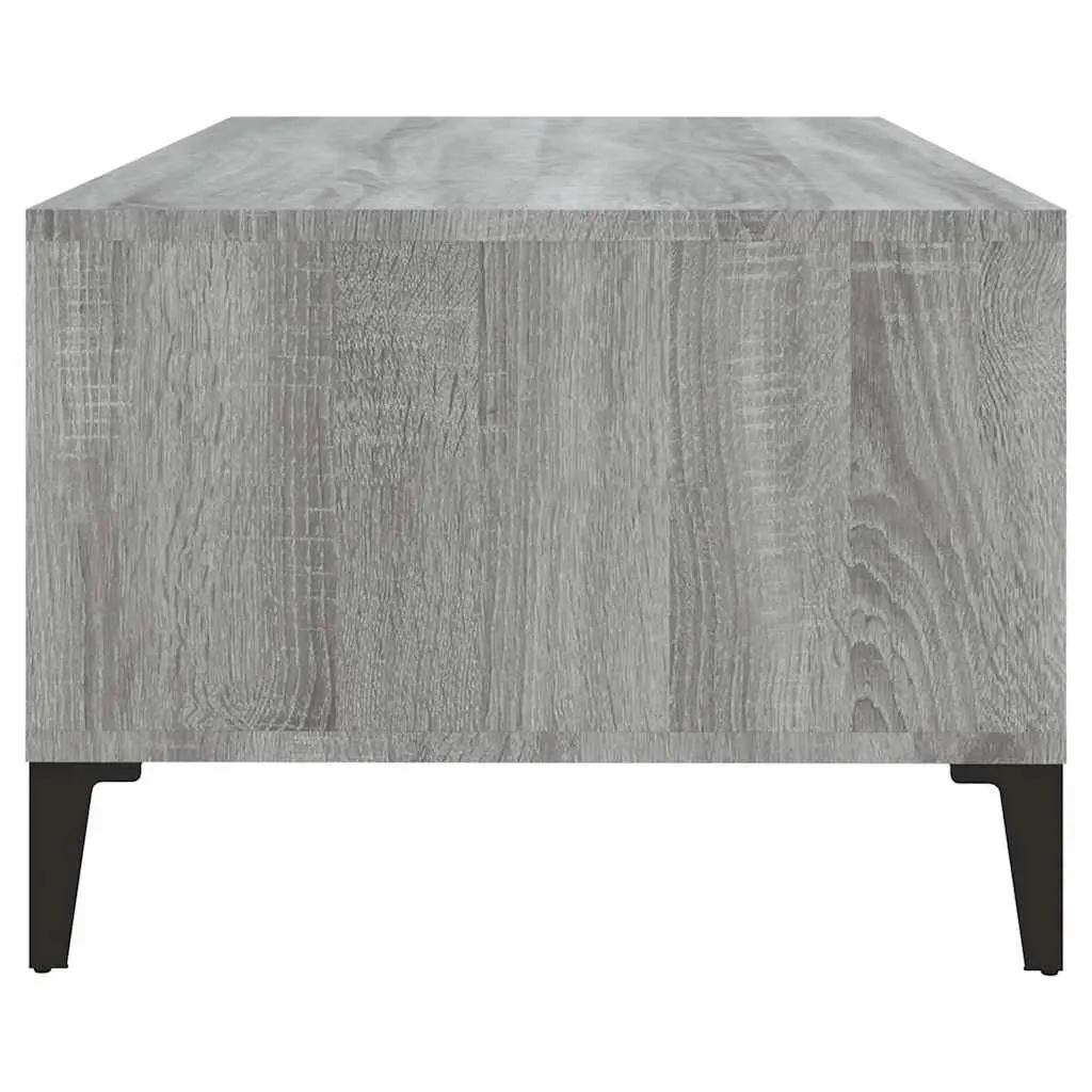 Coffee Table Industrial Grey Engineered Wood with Drawer Compartment 90 x 50 x 36.5 cm