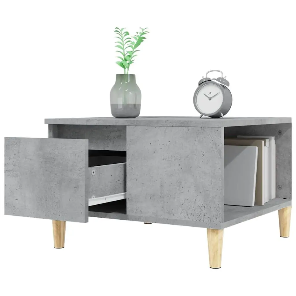 Grey Coffee Table 55x55x36.5cm with Storage