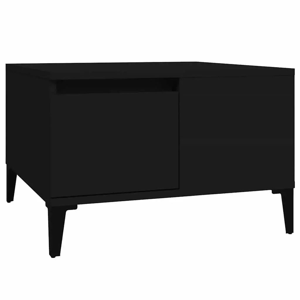 Coffee Table Black Modern Living Room Furniture with Storage Drawer Compartment