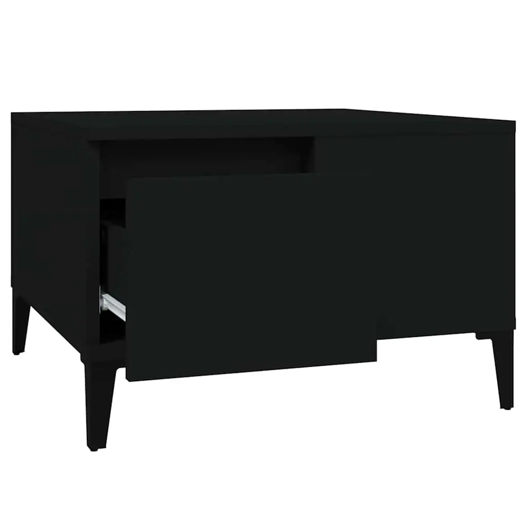 Coffee Table Black Modern Living Room Furniture with Storage Drawer Compartment