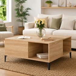 Add This Brown Coffee Table with Storage to Your Home