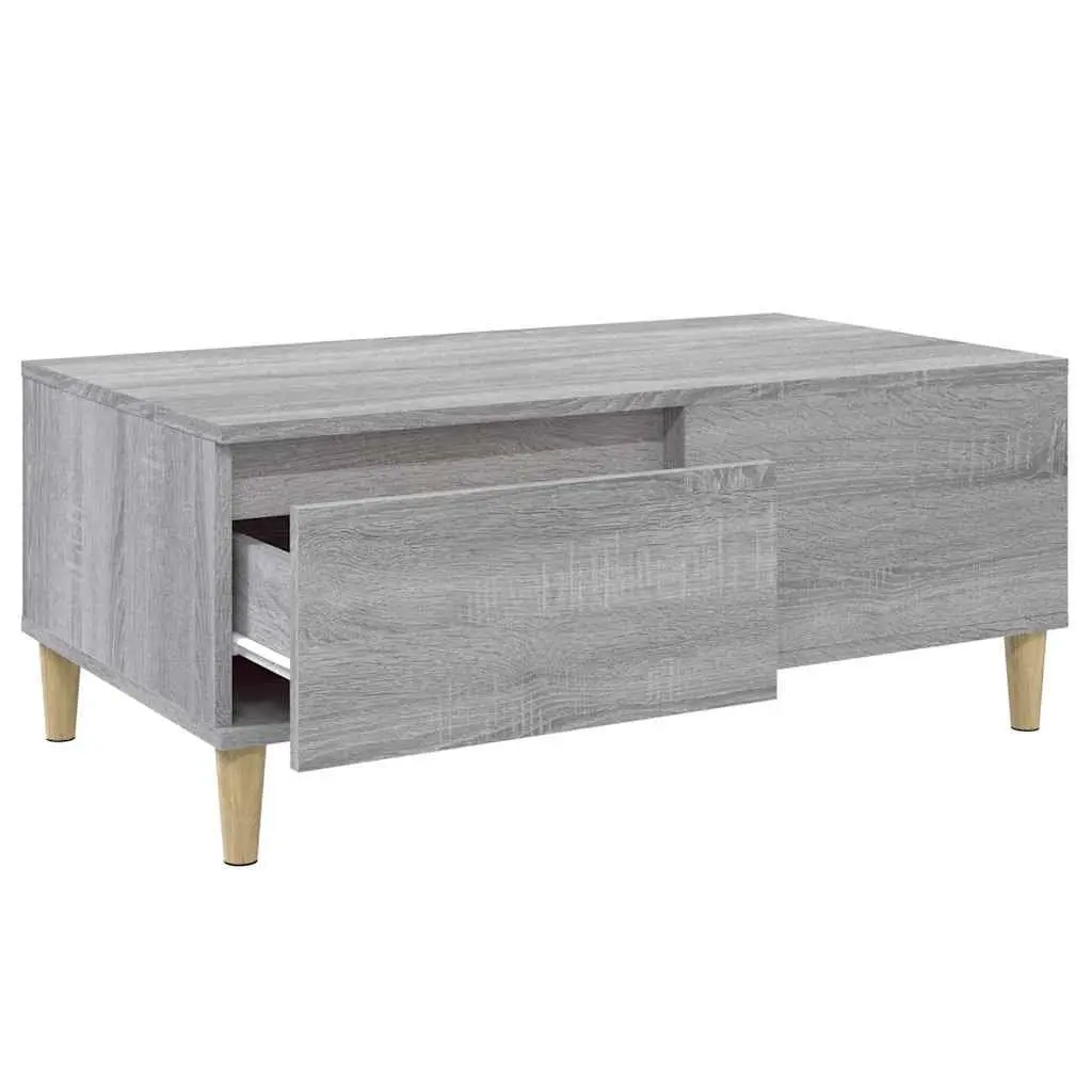 Coffee Table Grey Sonoma Engineered Wood Living Room Accent Table with Storage