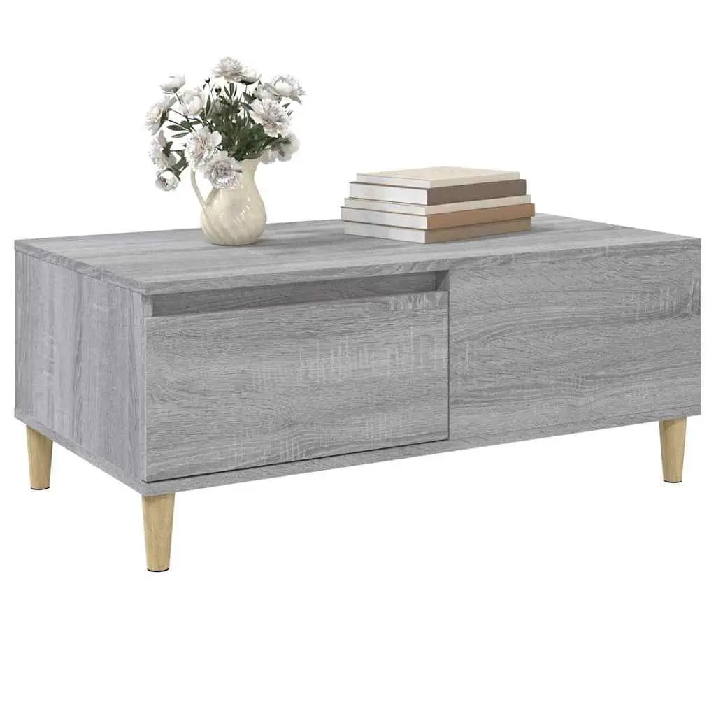 Coffee Table Grey Sonoma Engineered Wood Living Room Accent Table with Storage