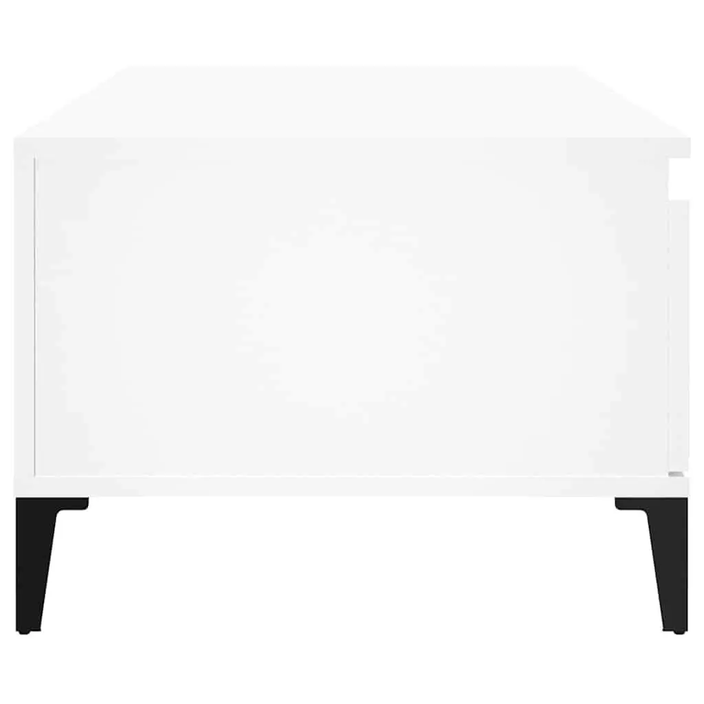 Coffee Table White Storage Drawer Modern Living Room Accent Furniture 90x50cm