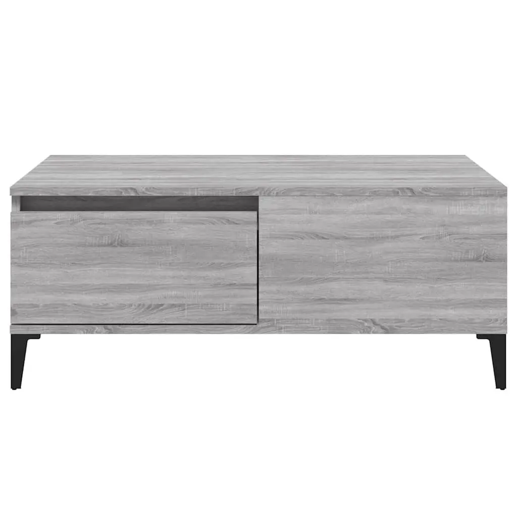 Coffee Table Grey Sonoma with Drawer Storage 90 x 50 x 36.5 cm